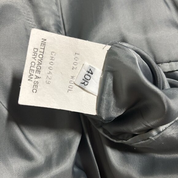 Peter Millar Sport Coat Mens 40R Gray Micro Herringbone Wool Blazer Suit Jacket - Picture 6 of 8
